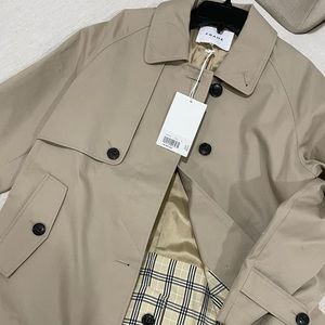 Frame Denim Mac Coat in Khaki 100% cotton XS fits S too